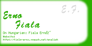 erno fiala business card